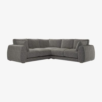 Sofa.com Carmel Medium Corner Sofa in Liquorice Baylee Multi-Tone Viscose Linen