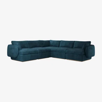 Sofa.com Ren Medium Corner Sofa in Mineral Mist Speckled Chenille