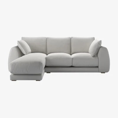 Sofa.com Carmel LHF Chaise Sofa in Alabaster Brushed Linen Cotton - sofa.com
