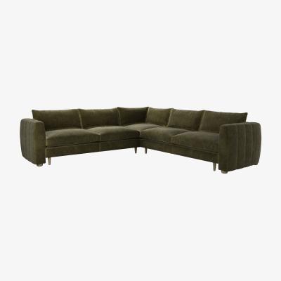 Sofa.com Tiffany Medium Corner Sofa in Juniper Aquaclean Clever Chenille