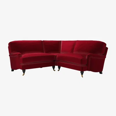 Sofa.com Bluebell Small Corner Sofa in Malbec Cotton Matt Velvet