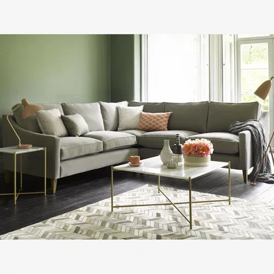 Sofa.com Iggy Large Corner Sofa in Arctic Seal Easy Cotton