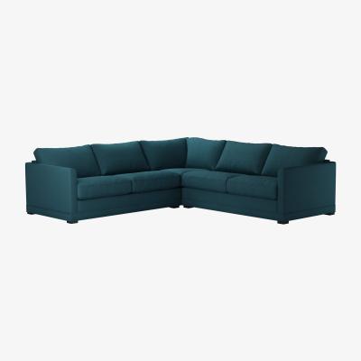 Sofa.com Nearly New Aissa Medium Corner Sofa in Evergreen Brushed Linen Cotton - sofa.com