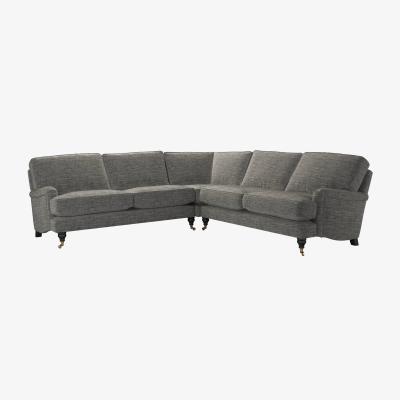Sofa.com Bluebell Large Corner Sofa in Liquorice Baylee Multi-Tone Viscose Linen