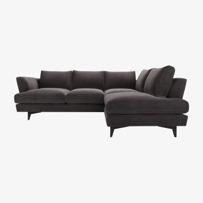 Sofa.com Lars RHF Open End Corner Sofa in Shale Aquaclean Clever Velvet