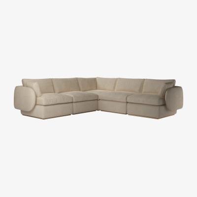 Sofa.com Ren Medium Corner Sofa in Cashew Baylee Viscose Linen