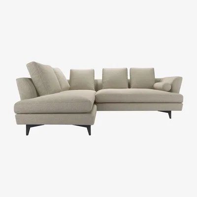 Sofa.com Larsen LHF Open End Corner Sofa in Salted Caramel Plush Tweed Boucle - sofa.com