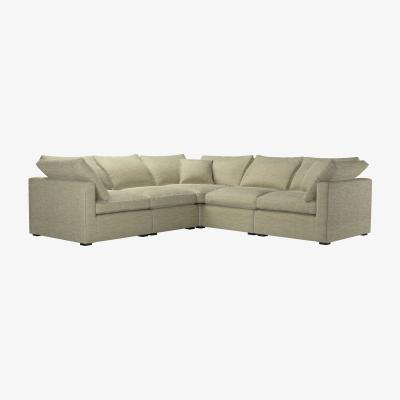 Sofa.com Long Island Slim Medium Corner Sofa in Palm Silky Jacquard Weave