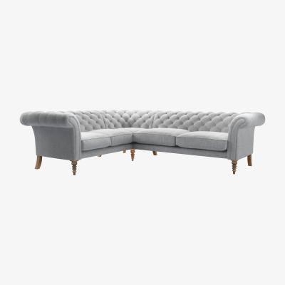 Sofa.com Oscar Asym. Crn: LHF 2 Seat w RHF 2.5 Seat in Goodwin Grey Sandgate - sofa.com