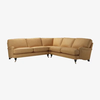 Sofa.com Bluebell Large Corner Sofa in Turmeric Powdered Leather - sofa.com
