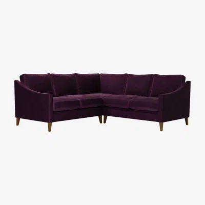 Sofa.com Iggy Small Corner Sofa in Damson Smart Velvet