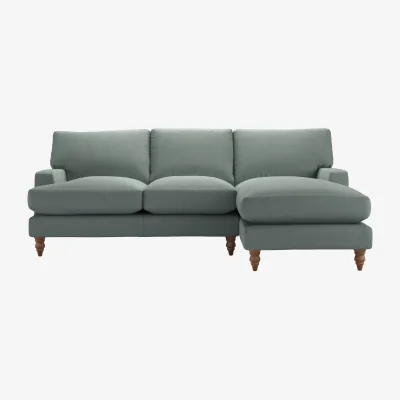 Sofa.com Isla Medium RHF Chaise Sofa in Hidden Cove Brushed Linen Cotton - sofa.com