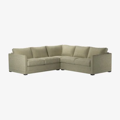 Sofa.com Aissa Small Corner Sofa in Palm Silky Jacquard Weave - sofa.com