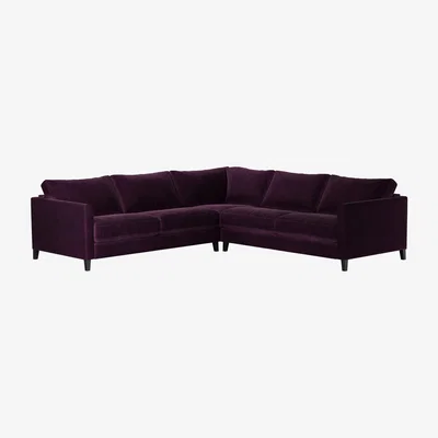 Sofa.com Izzy Medium Corner Sofa in Damson Smart Velvet