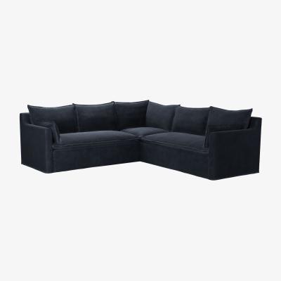 Sofa.com Anders Medium Corner Sofa in Mercury Cashmere Velvet