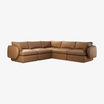 Sofa.com Ren Medium Corner Sofa in Saddle Antique Leather