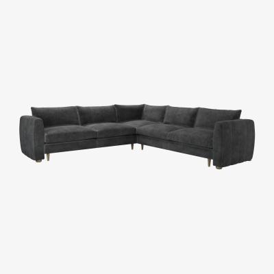 Sofa.com Tiffany Medium Corner Sofa in Raven Speckled Chenille