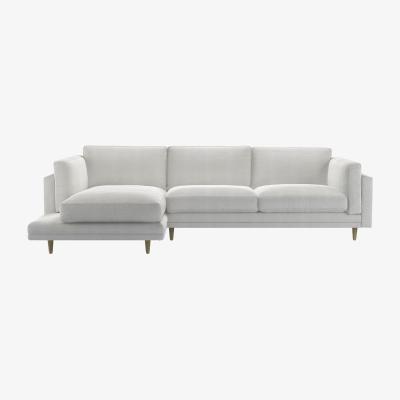 Sofa.com Marco LHF Chaise Sofa in Fog Aquaclean Clever Chenille