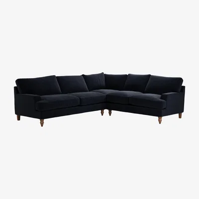 Sofa.com Isla Asym. Crn: LHF 2.5 Seat w RHF 2 Seat in Pitch Smart Cotton - sofa.com