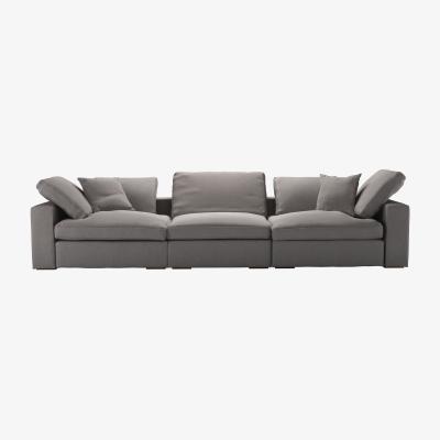 Sofa.com Long Island 3 Seat Sofa in Pigeon Grey Easy Cotton - sofa.com