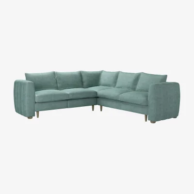 Sofa.com Tiffany Slim Medium Corner Sofa in Sea Spray Aquaclean Clever Chenille