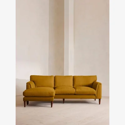 Soho Home Reya Chaise-End Sofa, Linen, Turmeric, UK
