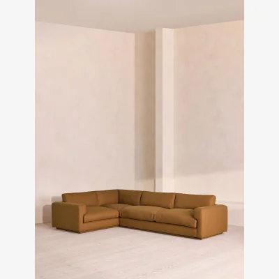 Soho Home Mossley Right L-Shape Sofa, Linen, Ochre