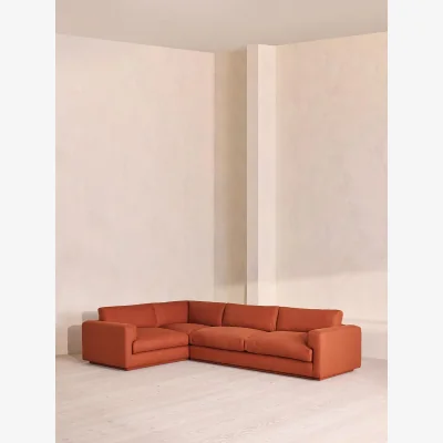 Soho Home Mossley Right L-Shape Sofa, Linen, Antique Rose