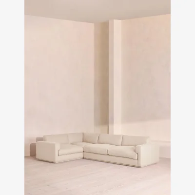 Soho Home Mossley Left L-Shape Sofa, Linen, Bisque