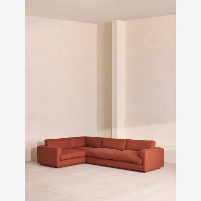 Soho Home Mossley Right L-Shape Sofa, Linen, Sienna