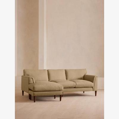 Soho Home Reya Chaise-end Sofa, Linen, Wheat