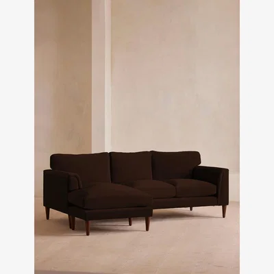 Soho Home Reya Chaise-end, Sofa, Velvet, Chocolate