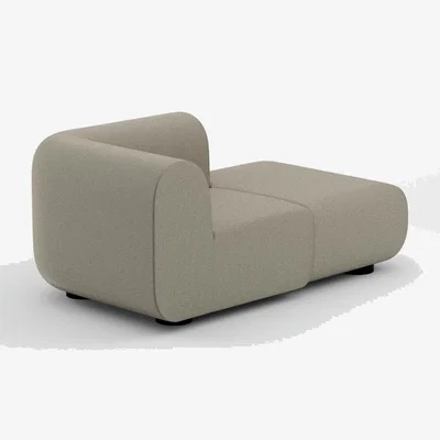 Tom Dixon Tom Dixon - PLUMP Sofa Left Facing Chaise Longue - White (Kvadrat Autumn 0101)