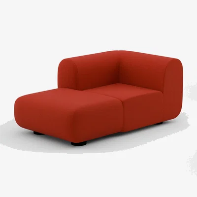 Tom Dixon Tom Dixon - PLUMP Sofa Right Facing Chaise Longue - Orange Red (Kvadrat Hero 2 0552)
