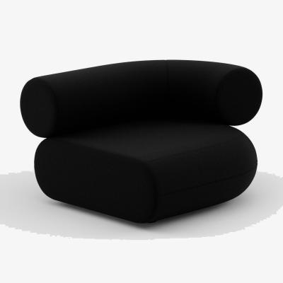 Tom Dixon Tom Dixon - FAT Sofa Right Facing Arm Module - Black (Kvadrat Hallingdal 0190)