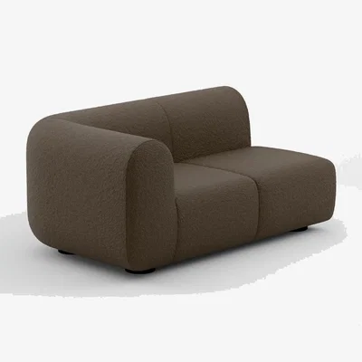 Tom Dixon Tom Dixon - PLUMP Sofa Wide Right Facing Arm Module - Light Brown (Kvadrat Elle 0280)