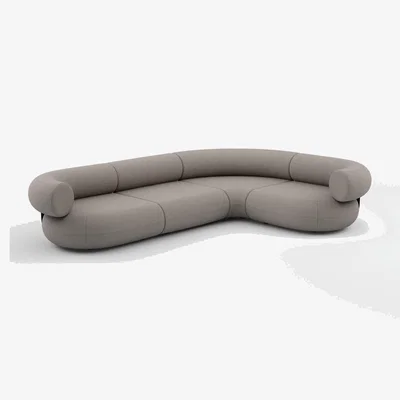 Tom Dixon Tom Dixon - Fat Corner Modular Sofa - Configuration 5 - Clay (Linara 2494 93)