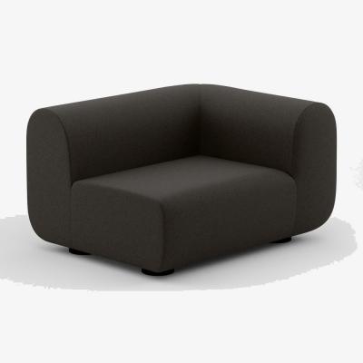 Tom Dixon Tom Dixon - PLUMP Sofa Left Facing Arm Module - Dark Grey (Kvadrat Divina Melange 0180)