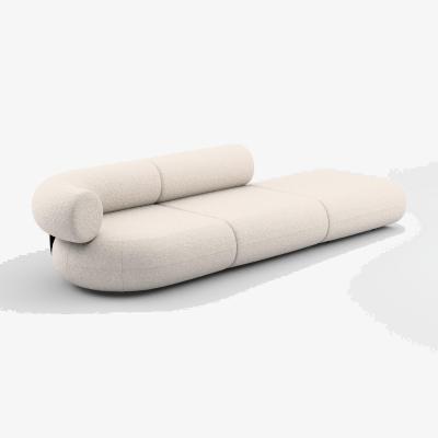Tom Dixon Tom Dixon - Fat Left Arm Facing Backrest Sofa - Configuration 4 - Bright White (Kvadrat Elle 0200)
