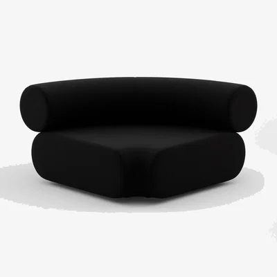 Tom Dixon Tom Dixon - FAT Sofa Corner Inside Sweeping Module - Black (Kvadrat Hero 2 0192)