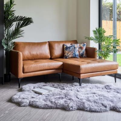 Woods Furniture Shoreditch 200cm Right Hand Facing Corner Chaise in Palomino Tan