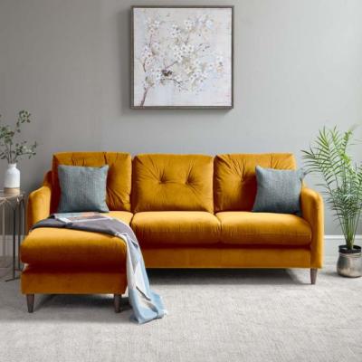 Woods Furniture Bobby Corner Sofa - Ochre Velvet