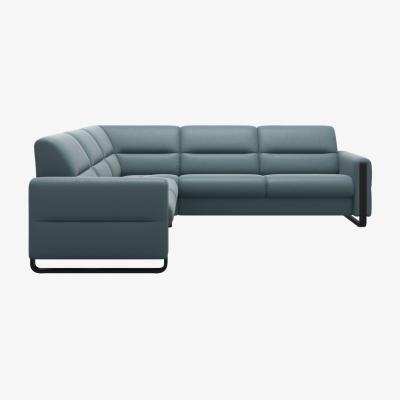 Woods Furniture Stressless Fiona 2x2.5 Seater Corner Sofa - Stressless Fiona 2-2.5 Corner Sofa Wood Arms - Noblesse