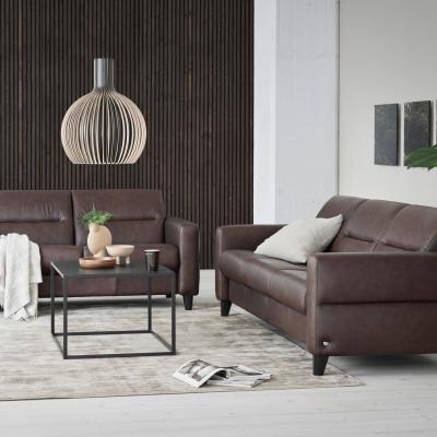 Woods Furniture Stressless Fiona 2x3 Seater Corner Sofa - Stressless Fiona 2-3 Corner Sofa Steel Arms - Cori