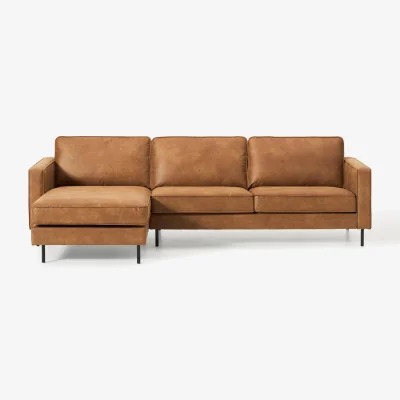 Westwing Recycled Leather Corner Sofa Hunter