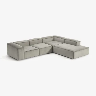 Westwing XL Corduroy Modular Corner Sofa Lennon (4-seater)