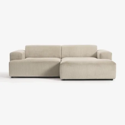Westwing Corduroy Corner Sofa Melva (3-seater)