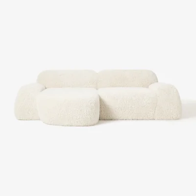 Westwing Modular Teddy Corner Sofa Wolke (3-seater)