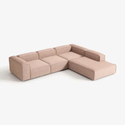 Westwing XL Linen Blend Modular Corner Sofa Lennon (4-seater)