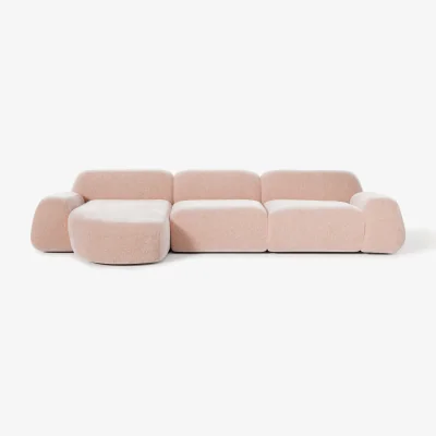 Westwing Modular Teddy Corner Sofa Wolke (4-seater)